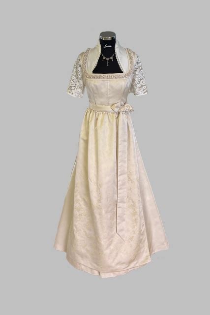 Brautdirndl in ivory lang Neuböck Mode Hochzeit Tracht