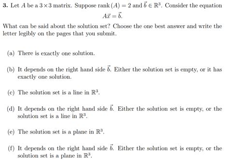 Solved Let A Be A X Matrix Suppose Rank A And Chegg