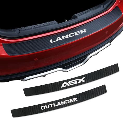 Lu Zhong Car Rear Bumper Trunk Guard Trim Sticker Carbon Fiber For