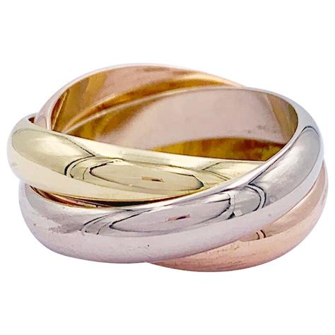 Love Cartier Ring Dreieinigkeit drei golds Weißgold Gelbes Gold