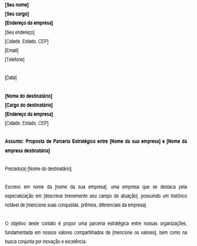 Refer Ncia Para Uma Carta Of Cio Solicita O De Parceria Modelo Gratuito