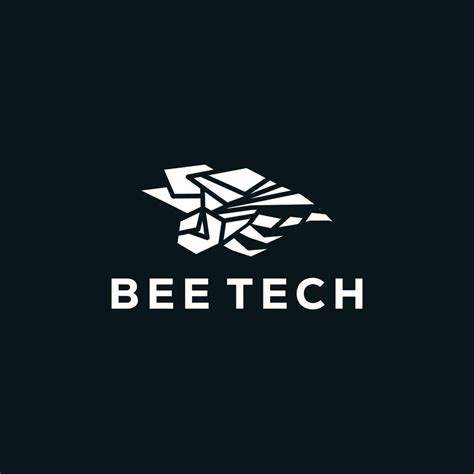 Tech Bee Logo Design Vector Templatflat 23507872 Vector Art At Vecteezy