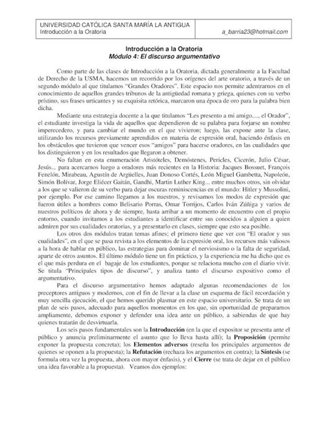 PDF Oratoria Modelo De Discurso Argumentativo DOKUMEN TIPS