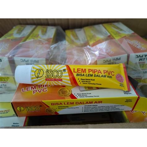 Jual Lem Pipa PVC Isco Lem Pipa Model Isarplas Berat 40 Gram Bisa Lem