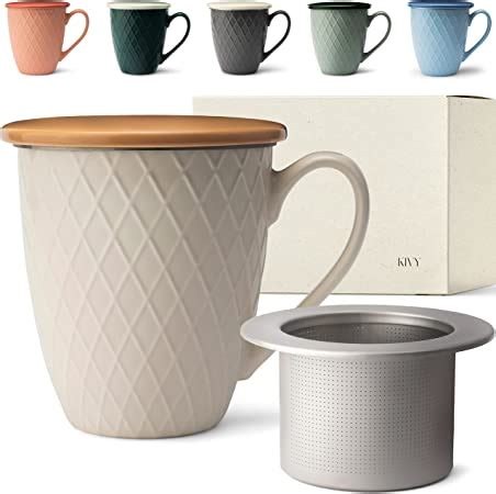 Kivy Gro E Teetasse Mit Deckel Und Sieb Ml Xxl Tasse Gro