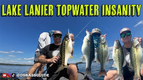 INSANE Lake Lanier Topwater Blowups Fall Spotted Bass Fishing YouTube