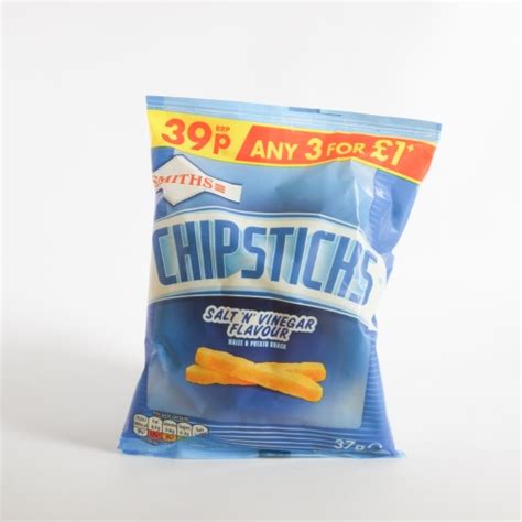 Smiths Chipsticks Salt And Vinegar Crisps 37g