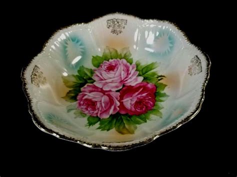 Vtg Bavaria Schumann Arzberg Germany Hand Painted Porcelain Scalloped