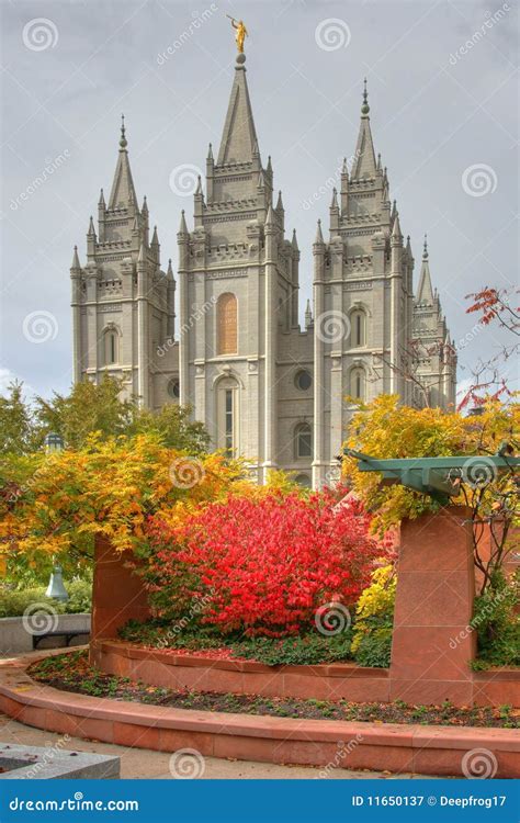 Salt Lake Temple Stock Image Image Of Autumn Religion 11650137