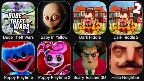 Dude Theft Wars The Baby In Yellow Dark Riddle Poppy Playtime Scary