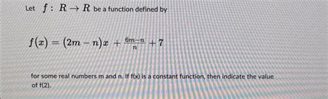 Solved Let F R→r Be A Function Defined By