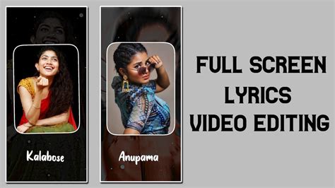 New Trending Full Screen Lyrical Video Editing In Alight Motion Ll Full