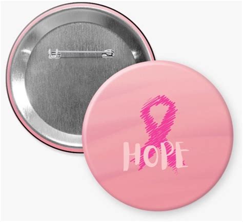 Hope Breast Cancer Cancer Sucks Pin Back Button Bottle Opener