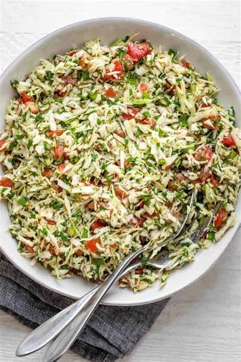 Lebanese Coleslaw Salad {Vegan & Easy} | FeelGoodFoodie