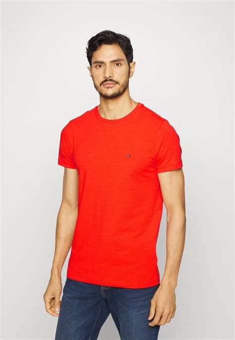 Tommy Hilfiger Slim Fit Tee T Shirt Basic Deep Orange Oranje Zalando Be