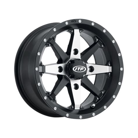 Itp Cyclone Wheel Black W Machined Accents Front Rear Konquer