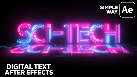 After Effects Neon Light Text Animation With AMAZING Reflection Fattu