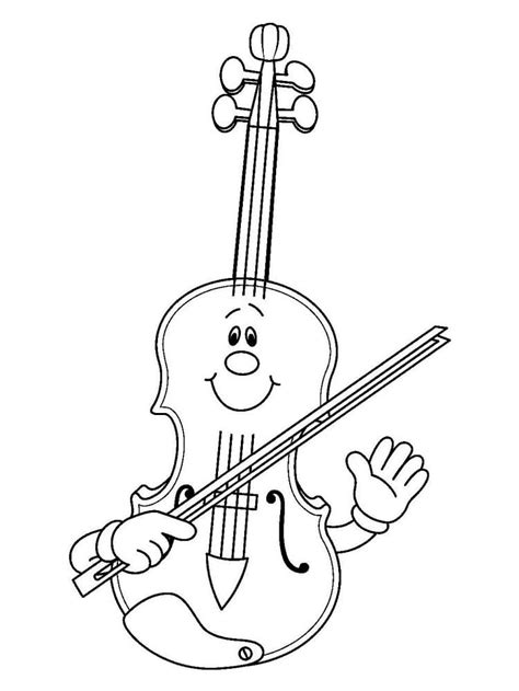 Coloriage Violon Gratuit Pour Les Enfants télécharger et imprimer