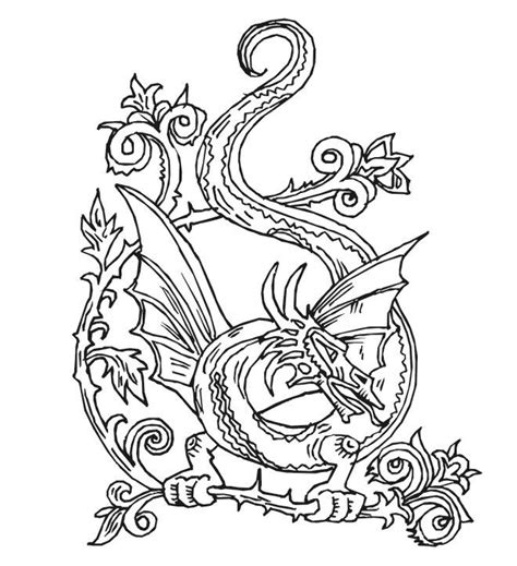 Free Printable Coloring Pages For Adults Advanced Dragons Coloring Home