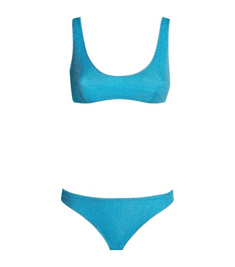 Womens Oséree turquoise Lumière Sporty Bikini Harrods UK