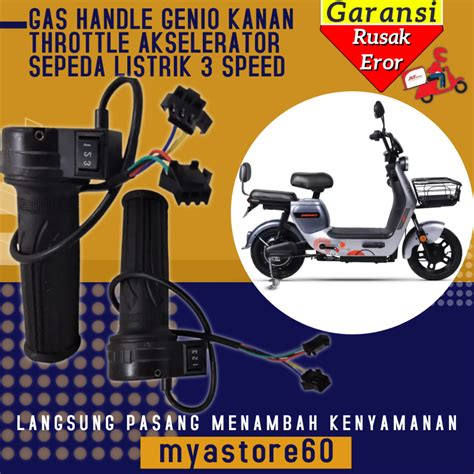 Jual Throttle Gas Sepeda Listrik GENIO Gas Handle Grips Kanan Throttle