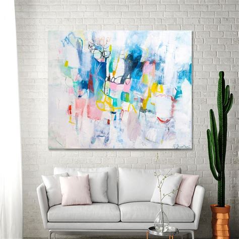 Cuadros Abstractos Grandes Colorful Abstract Art Print On Etsy