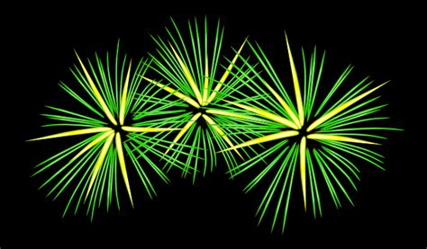 Green And Yellow Fireworks Clip Art Library