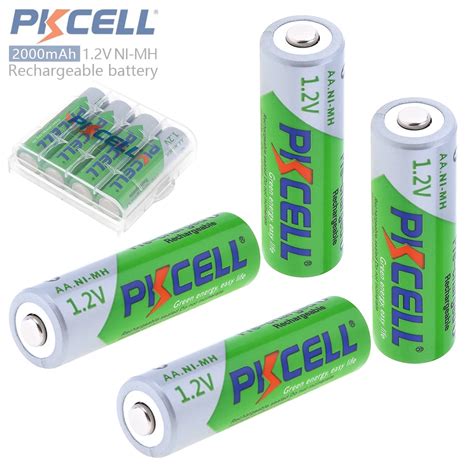 Pcs Pkcell V Mah Aa Rechargeable Battery Ni Mh Nimh Aa Battery