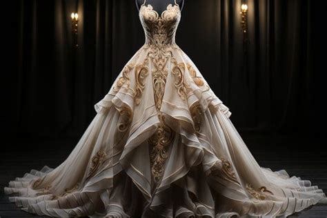 Ball Gown Ball Gowns White And Gold Ball Gown Gold Ball Gown