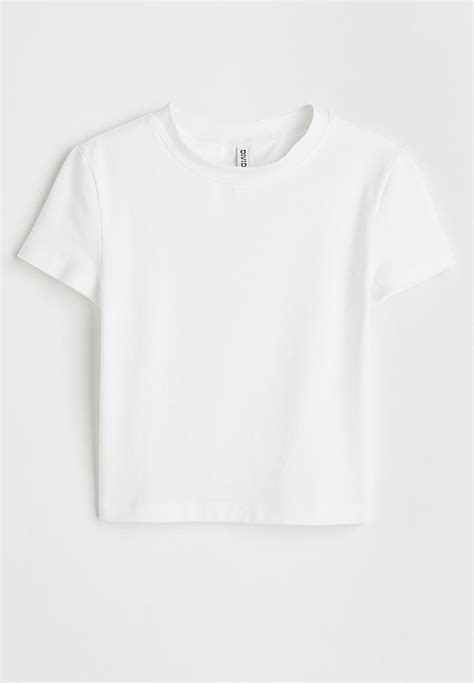 Cropped Top White Handm T Shirts Vests And Camis