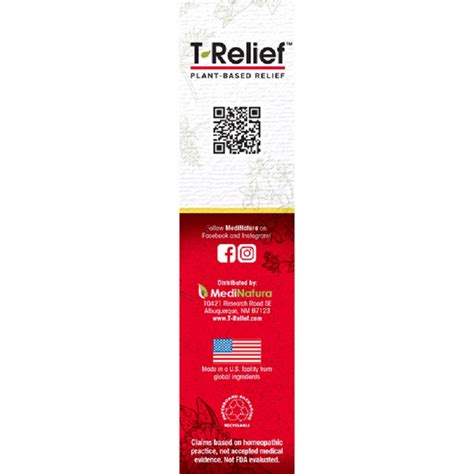 Medinatura T Relief Extra Strength Pain 3 Oz Cream Relieves Muscle Joint And Nerve Pains