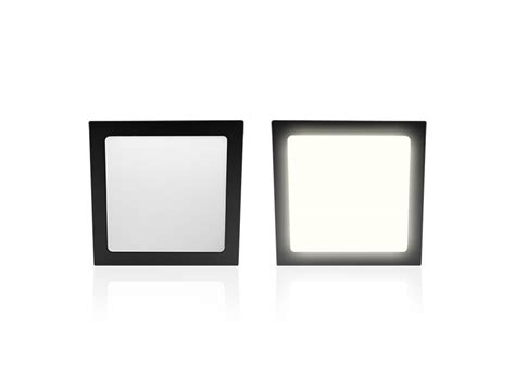 Panel Led W Lux Cuadrado Empotrar Negro K Produtel