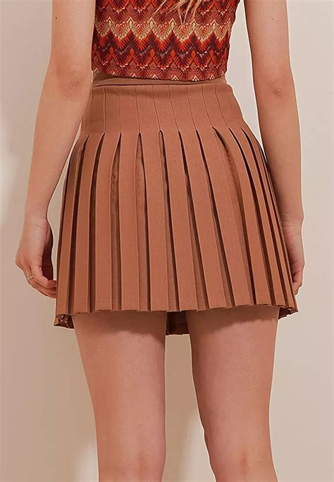 Jual Alacati Pleated Zippered Mini Skirt Original Zalora Indonesia