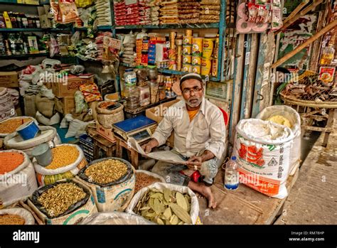 Markets And Shops Selling Food Fish And Meat In Dhaka Bangladesh