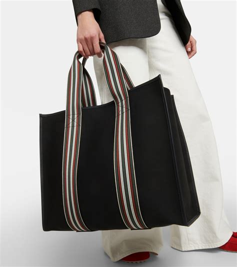 Loro Piana The Suitcase Stripe Canvas Tote Bag Loro Piana