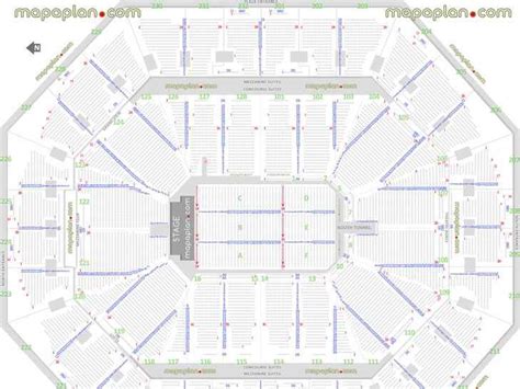 Oracle Arena seat & row numbers detailed seating chart, Oakland ...