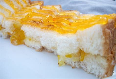 Toast Topped With Orange Marmalade Stock Photo Image Of Dessert