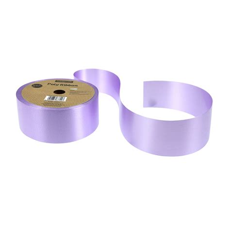 Lilac Poly Ribbon 5cm X 91m Hobbycraft