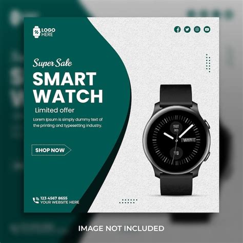 Un Dépliant Pour Une Montre Intelligente De Super Vente Est Affiché Sur