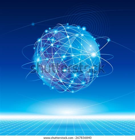 Globe Network Connection Abstract Background Stock Illustration 267836840