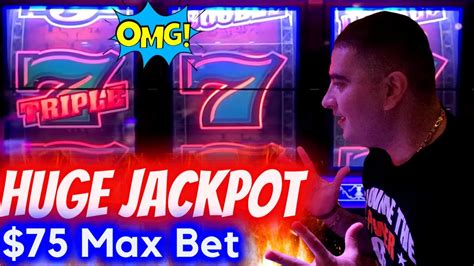 High Limit 3 Reel Slot Machine Huge Handpay Jackpot 75 Max Bet Huff