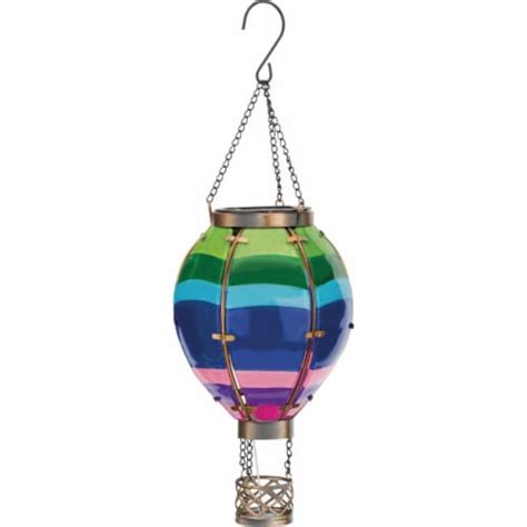 Regal Art Gift Small Striped Hot Air Balloon Solar Lantern