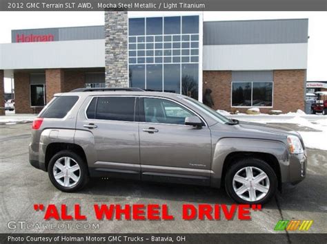 Mocha Steel Metallic 2012 Gmc Terrain Slt Awd Light Titanium Interior