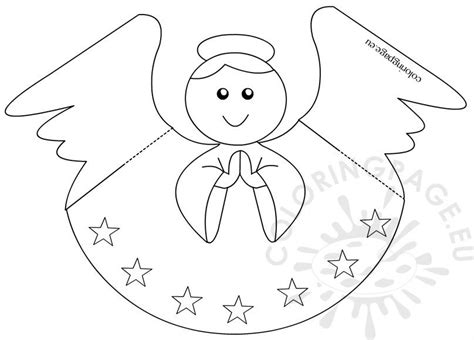 Paper angel template – Coloring Page