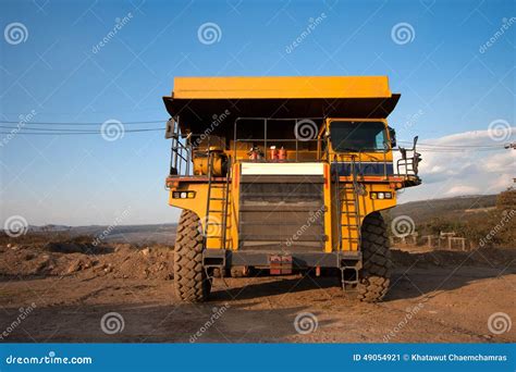 Coal Preparation Plant Big Yellow Mining Truck At Work Site Coal