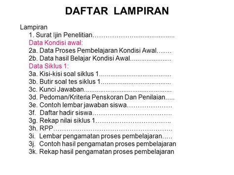 Detail Contoh Daftar Lampiran Skripsi Koleksi Nomer 18