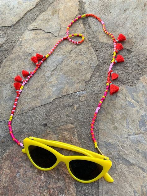 Customizable Sunglasses Chain Colourful Sunglass Straps Etsy