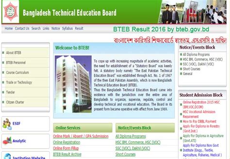 Bteb Result 2016 Diploma In Engineering