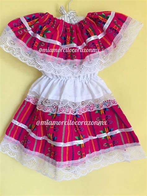 Hot Pink Serape Mexican Dress Baby Off The Shoulder Lacey Mini Dress