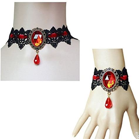 Retro Handmade Lace Royal Court Vampire Choker Gothic Necklace Black